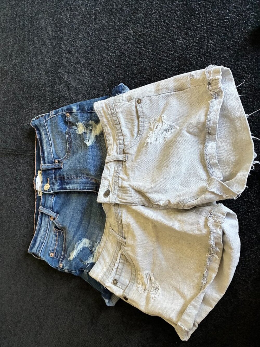 3 paires de shorts en jeans